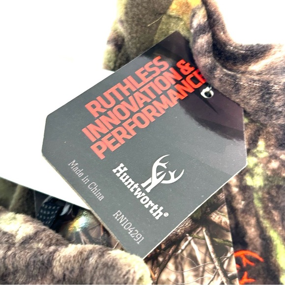 NEW Huntworth Mens M-L Hunter Fleece Gloves in Oak Tree EVO Camouflage - Picture 7 of 9